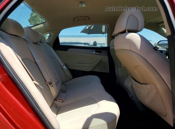5NPE24AF2GH320024 2016 HYUNDAI SONATA Burgundy Rear seats view