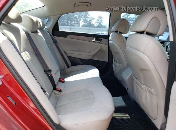 5NPE24AF2GH320427 2016 HYUNDAI SONATA Red Rear seats view
