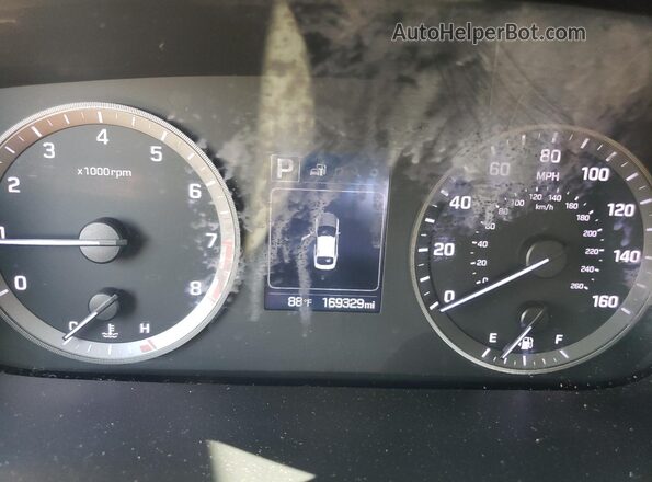 5NPE24AF2GH320427 2016 HYUNDAI SONATA Red Instrument cluster view
