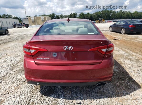 5NPE24AF2GH320427 2016 HYUNDAI SONATA Red Rear view