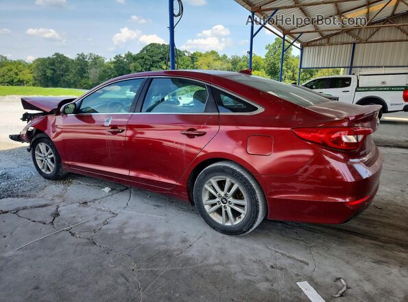 5NPE24AF2GH384418 2016 HYUNDAI SONATA Red Задня права чверть