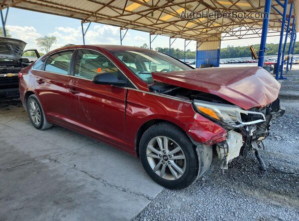 5NPE24AF2GH384418 2016 HYUNDAI SONATA Red Вид салону спереду