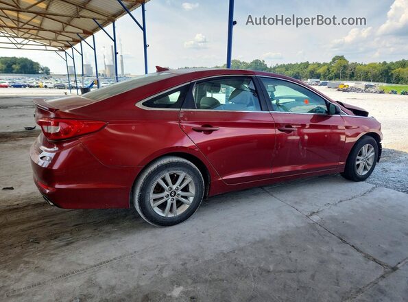 5NPE24AF2GH384418 2016 HYUNDAI SONATA Red Вид ззаду
