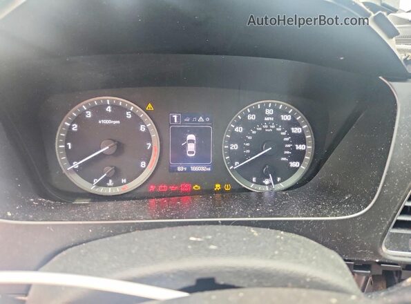 5NPE24AF2GH404067 2016 HYUNDAI SONATA White Vista del cuadro de instrumentos