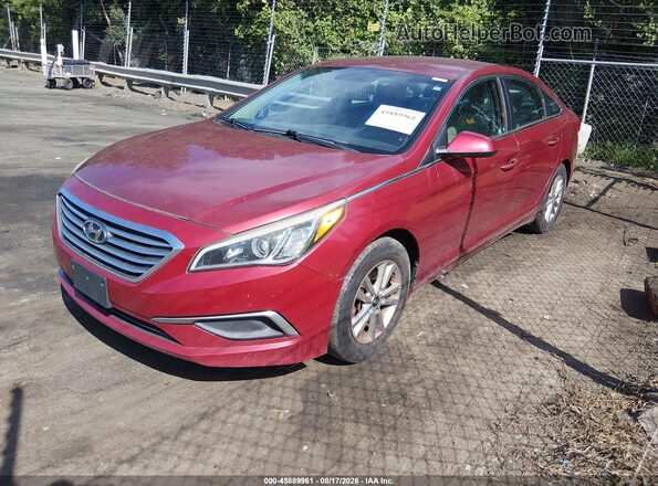 5NPE24AF2GH418017 2016 HYUNDAI SONATA Red Przód lewy