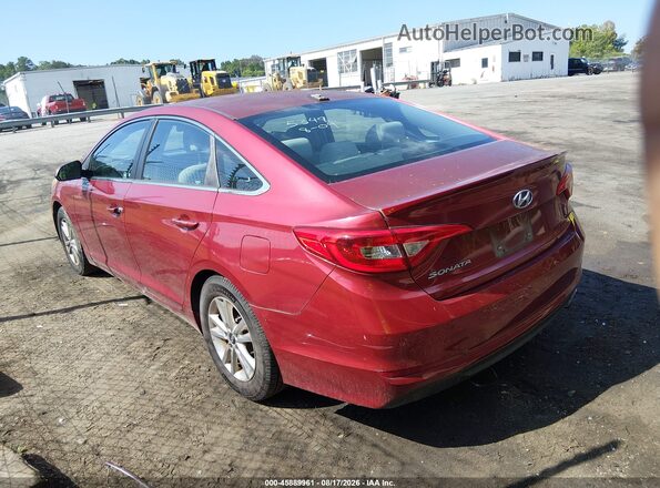 5NPE24AF2GH418017 2016 HYUNDAI SONATA Red Tył lewy