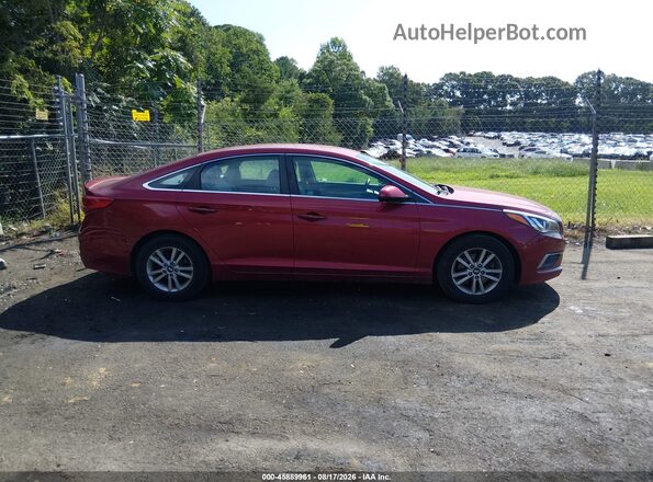 5NPE24AF2GH418017 2016 HYUNDAI SONATA Red Widok zestawu wskaźników