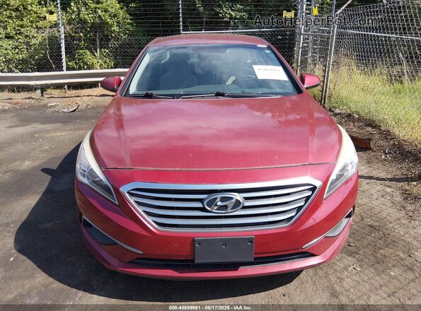5NPE24AF2GH418017 2016 HYUNDAI SONATA Red Widok deski rozdzielczej