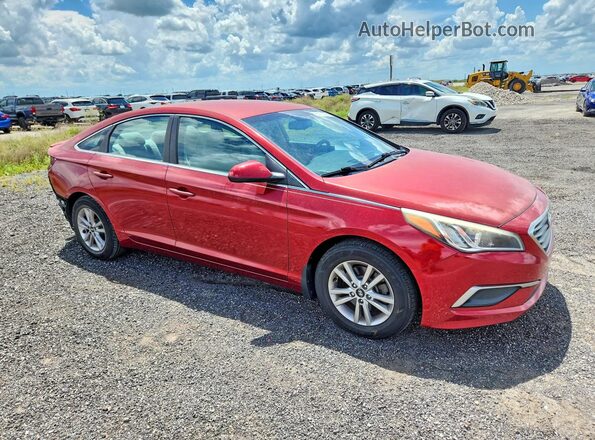 5NPE24AF2GH430409 2016 HYUNDAI SONATA Red წინა სალონის ხედი
