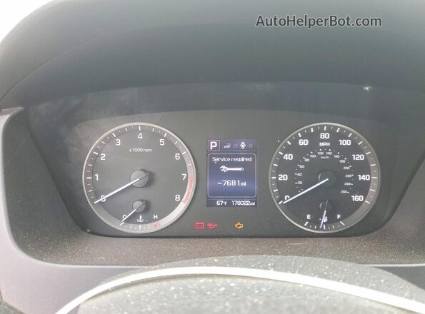 5NPE24AF2HH441511 2017 HYUNDAI SONATA Silver Вид щитка приладів