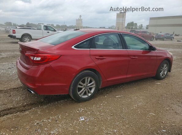5NPE24AF2HH453206 2017 HYUNDAI SONATA Red უკანა მარჯვენა