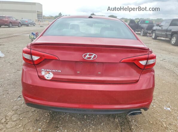 5NPE24AF2HH453206 2017 HYUNDAI SONATA Red უკანა ხედი
