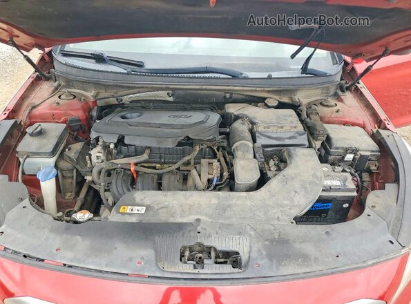 5NPE24AF2HH453206 2017 HYUNDAI SONATA Red უკანა სალონის ხედი