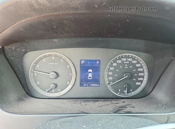 5NPE24AF2HH524002 2017 HYUNDAI SONATA Blue Widok zestawu wskaźników