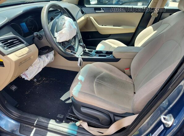 5NPE24AF2HH532889 2017 HYUNDAI SONATA Teal Widok wnętrza z przodu