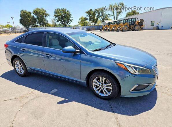 5NPE24AF2HH544122 2017 HYUNDAI SONATA Teal Delantero derecho