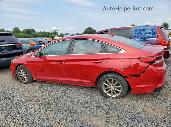 5NPE24AF2JH599935 2018 HYUNDAI SONATA Red Trasero izquierdo