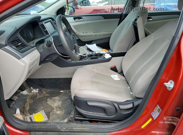 5NPE24AF2JH599935 2018 HYUNDAI SONATA Red Vista interior delantera