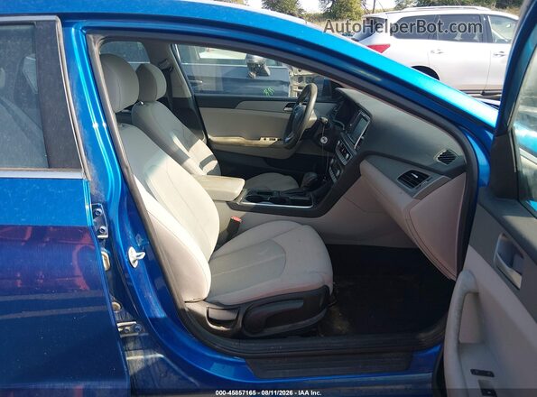 5NPE24AF2JH600162 2018 HYUNDAI SONATA Blue Widok wnętrza z przodu