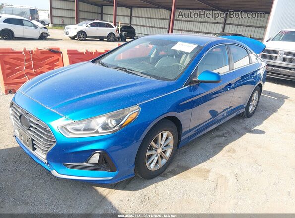 5NPE24AF2JH600162 2018 HYUNDAI SONATA Blue Przód lewy