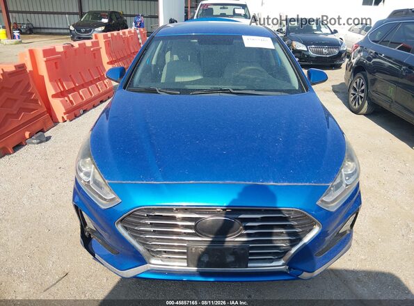 5NPE24AF2JH600162 2018 HYUNDAI SONATA Blue Widok zestawu wskaźników