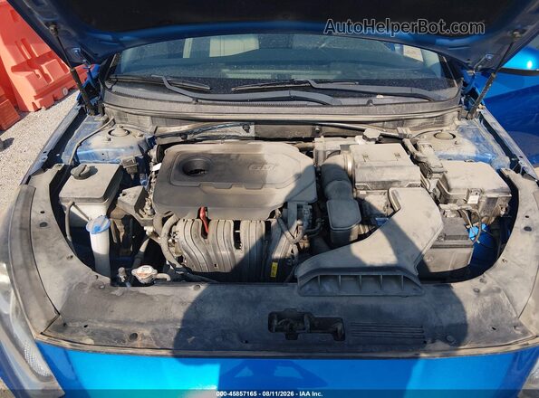 5NPE24AF2JH600162 2018 HYUNDAI SONATA Blue Widok z tyłu