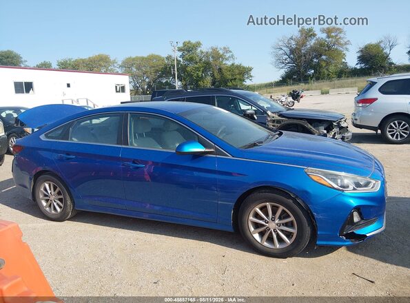 5NPE24AF2JH600162 2018 HYUNDAI SONATA Blue Widok wnętrza z tyłu