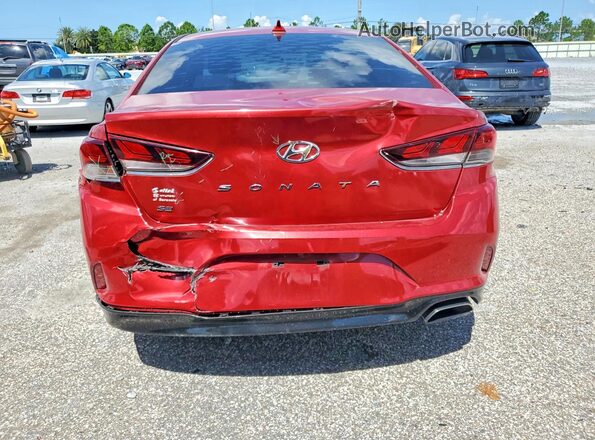 5NPE24AF2JH605040 2018 HYUNDAI SONATA Red Vista trasera
