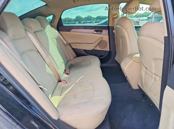 5NPE24AF2JH652343 2018 HYUNDAI SONATA Black Vista de los asientos traseros