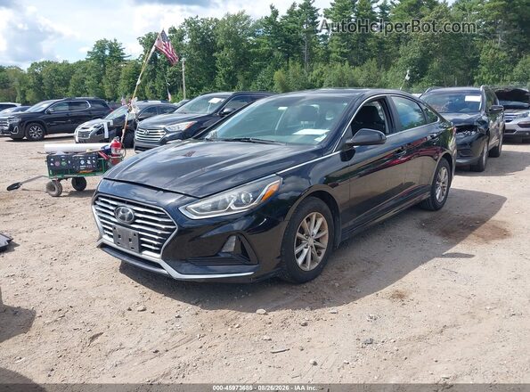 5NPE24AF2KH742819 2019 HYUNDAI SONATA Black Vista tres cuartos delantera izquierda