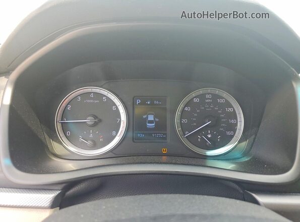 5NPE24AF2KH770538 2019 HYUNDAI SONATA White Instrument cluster view