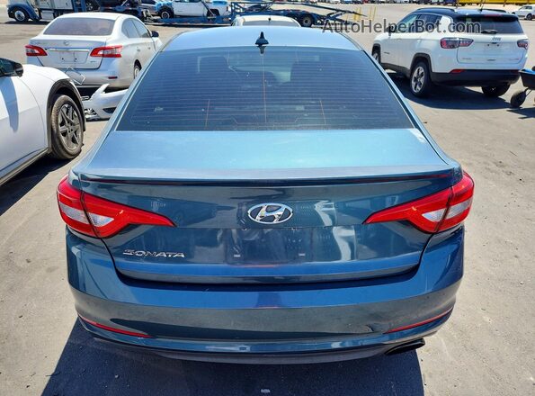 5NPE24AF3GH324213 2016 HYUNDAI SONATA Blue Вид ззаду