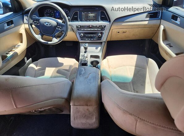 5NPE24AF3GH324213 2016 HYUNDAI SONATA Blue Вид панелі приладів