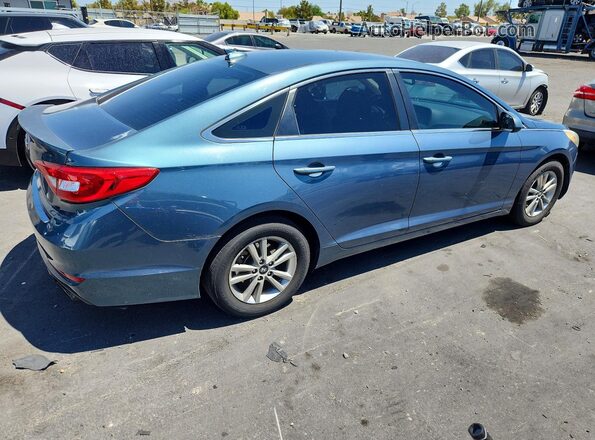 5NPE24AF3GH324213 2016 HYUNDAI SONATA Blue Задня права чверть