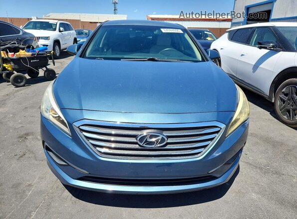 5NPE24AF3GH324213 2016 HYUNDAI SONATA Blue Вид спереду