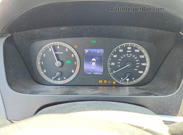 5NPE24AF3GH324213 2016 HYUNDAI SONATA Blue Вид щитка приладів