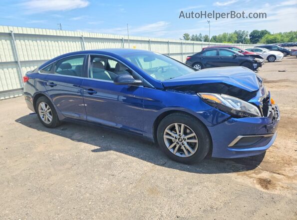 5NPE24AF3GH327161 2016 HYUNDAI SONATA Синий Передняя правая четверть