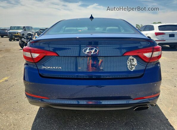5NPE24AF3GH327161 2016 HYUNDAI SONATA Синий Вид сзади