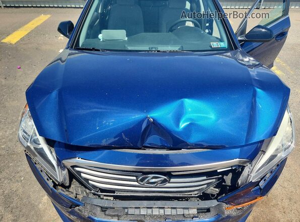 5NPE24AF3GH327161 2016 HYUNDAI SONATA Синий Вид задней части салона