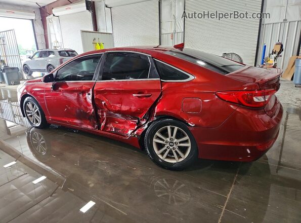 5NPE24AF3GH334921 2016 HYUNDAI SONATA Maroon Trasero izquierdo