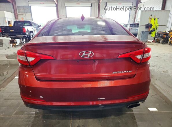 5NPE24AF3GH334921 2016 HYUNDAI SONATA Maroon Vista trasera