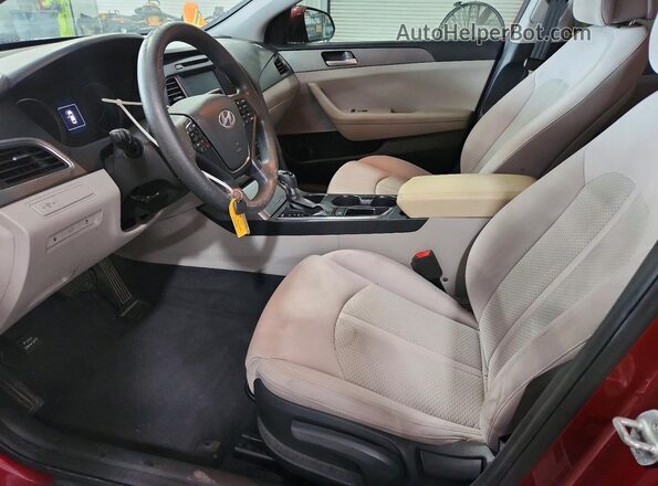 5NPE24AF3GH334921 2016 HYUNDAI SONATA Maroon Vista interior delantera