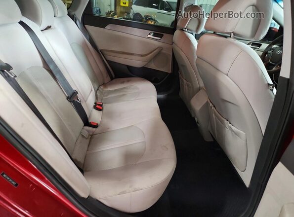 5NPE24AF3GH334921 2016 HYUNDAI SONATA Maroon Vista de los asientos traseros