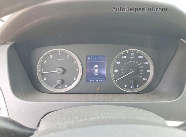 5NPE24AF3GH340735 2016 HYUNDAI SONATA Red უკანა სავარძლების ხედი