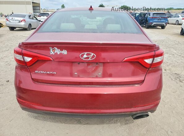 5NPE24AF3GH340735 2016 HYUNDAI SONATA Red წინა სალონის ხედი