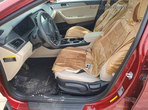 5NPE24AF3GH340735 2016 HYUNDAI SONATA Red წინა პანელის ხედი