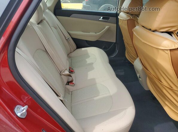 5NPE24AF3GH340735 2016 HYUNDAI SONATA Red უკანა სალონის ხედი