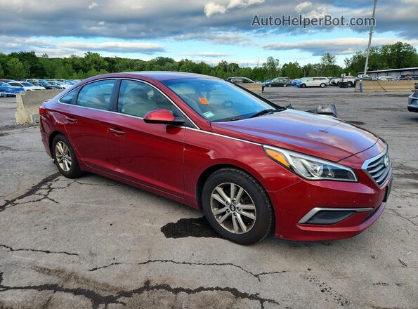 5NPE24AF3GH379857 2016 HYUNDAI SONATA Красный Передняя правая четверть