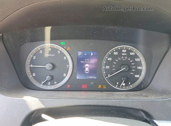 5NPE24AF3GH401324 2016 HYUNDAI SONATA Silver ხელსაწყოთა პანელის ხედი