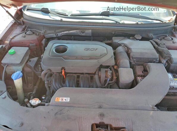 5NPE24AF3GH415885 2016 HYUNDAI SONATA Red Սալոնի հետևի տեսք